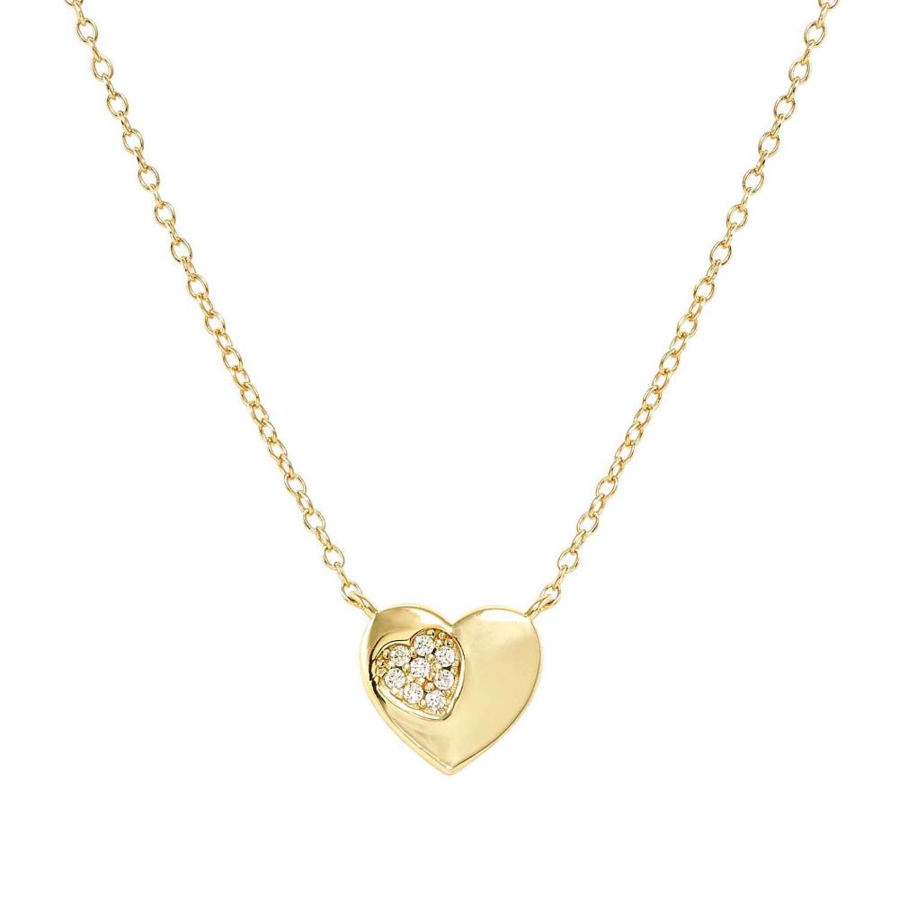 Nomination Silver and Gold Petit Sparkle Cubic Zirconia Heart Necklace - MococoNomination242303/0068033497572561Necklaces