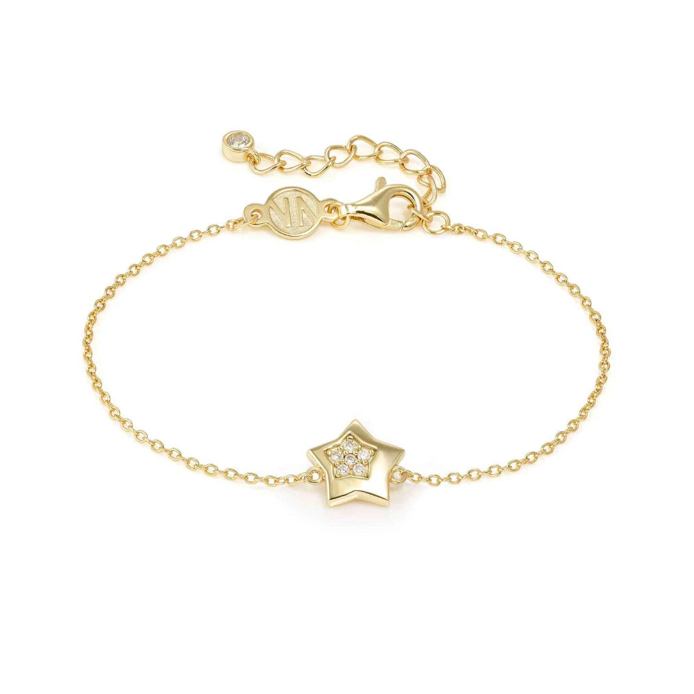Nomination Silver and Gold Petit Sparkle Cubic Zirconia Star Bracelet Image