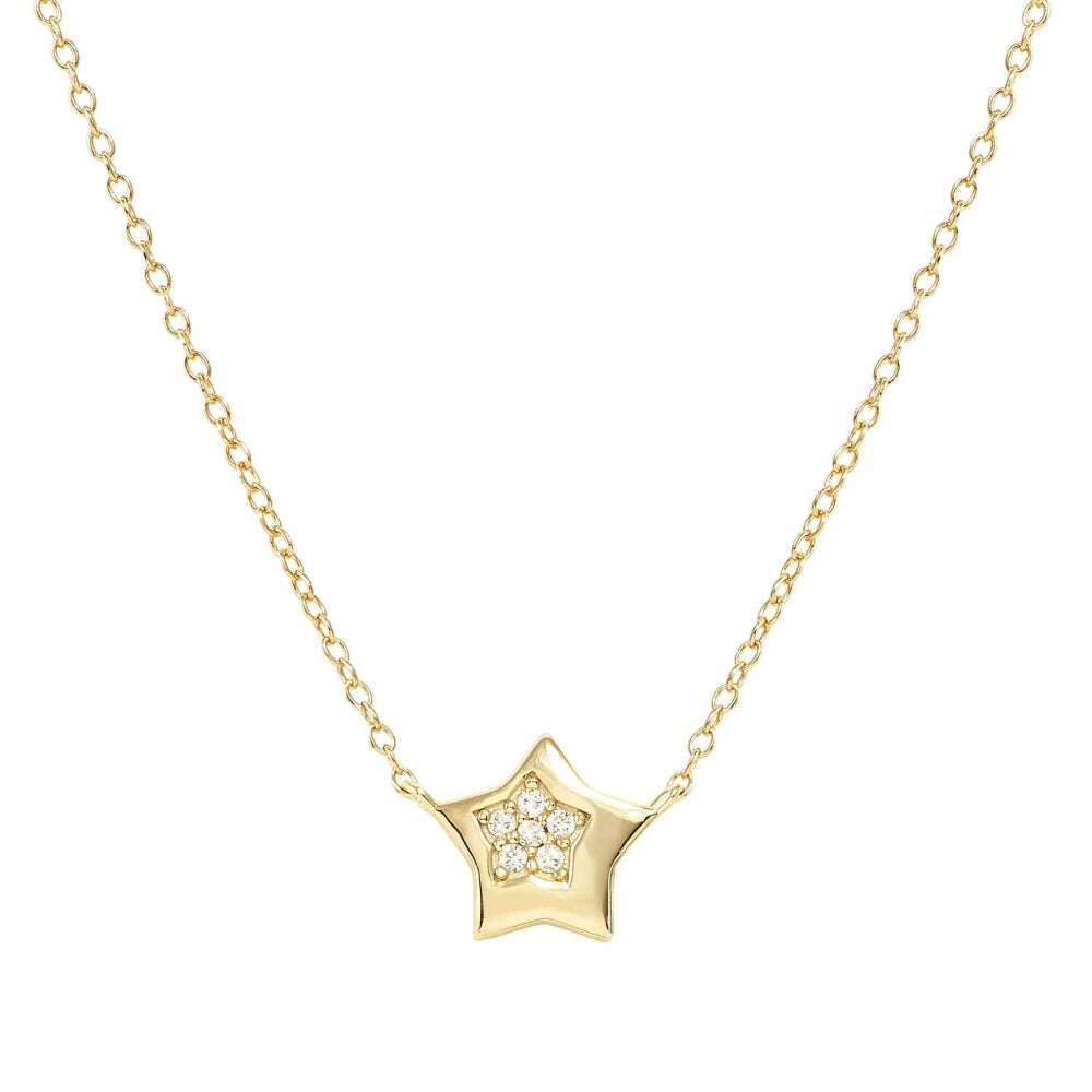 Nomination Silver and Gold Petit Sparkle Cubic Zirconia Star Necklace Image