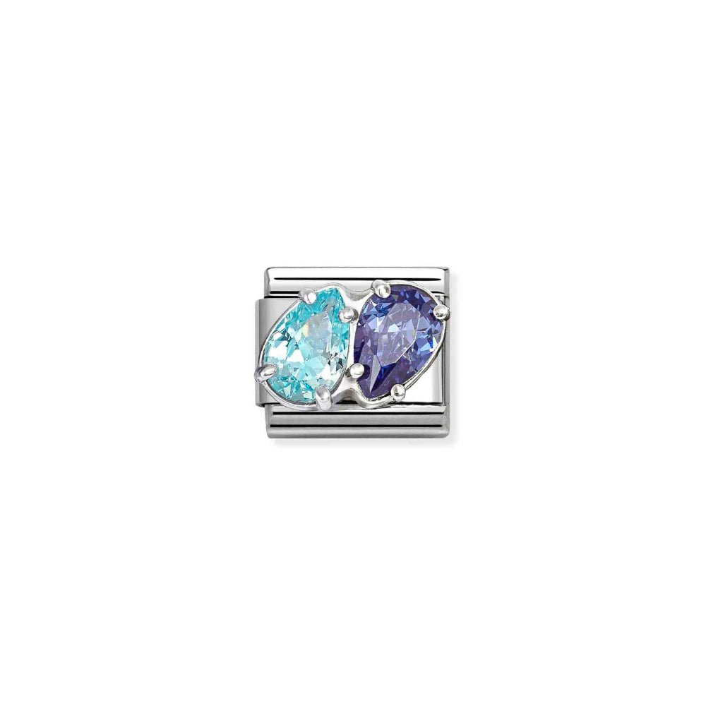 Nomination Silver and Light Blue Classic Love Double Drops Charm - MococoNomination330329/188033497568960Charms