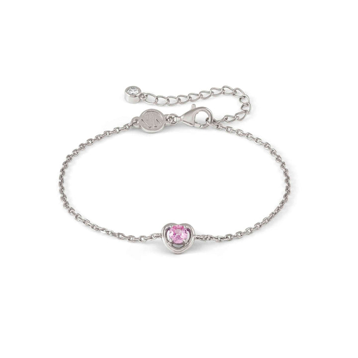 Nomination Silver and Pink Cosmiclove Heart Cubic Zirconia Bracelet Image 1