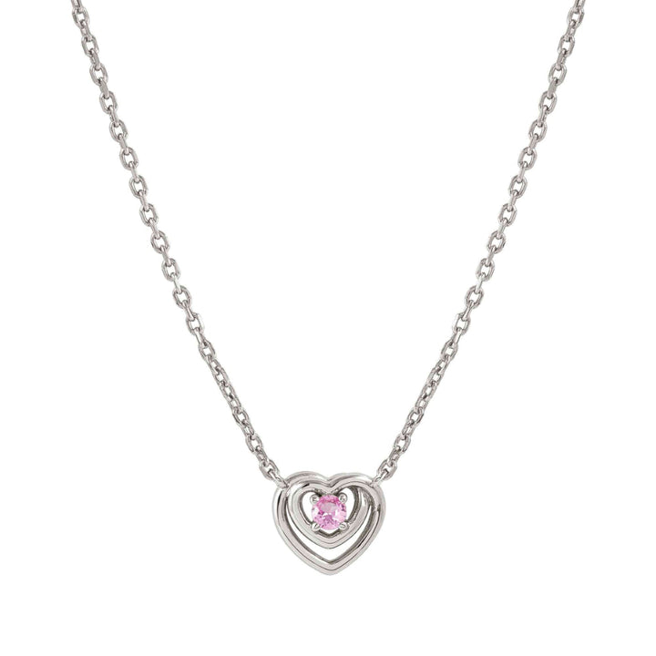 Nomination Silver and Pink Cosmiclove Heart Cubic Zirconia Necklace Image 1