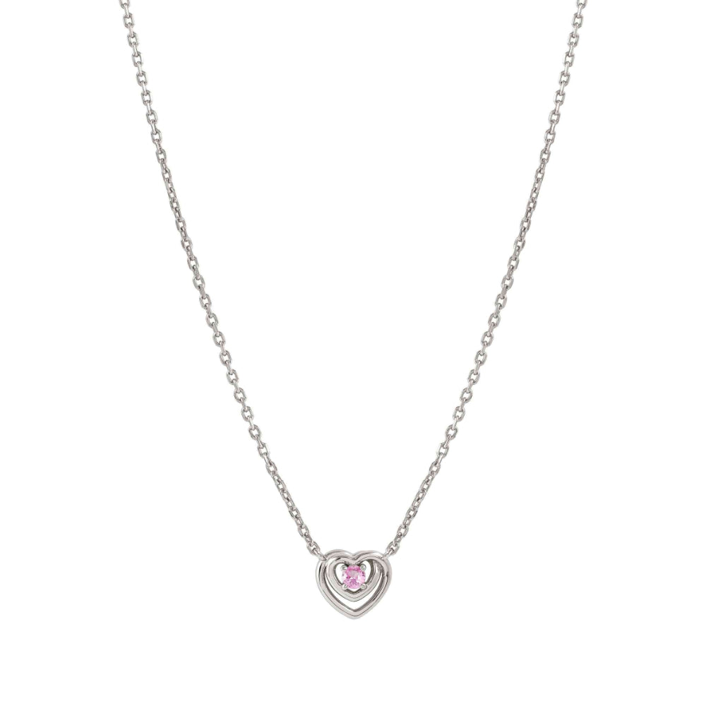 Nomination Silver and Pink Cosmiclove Heart Cubic Zirconia Necklace Image 4