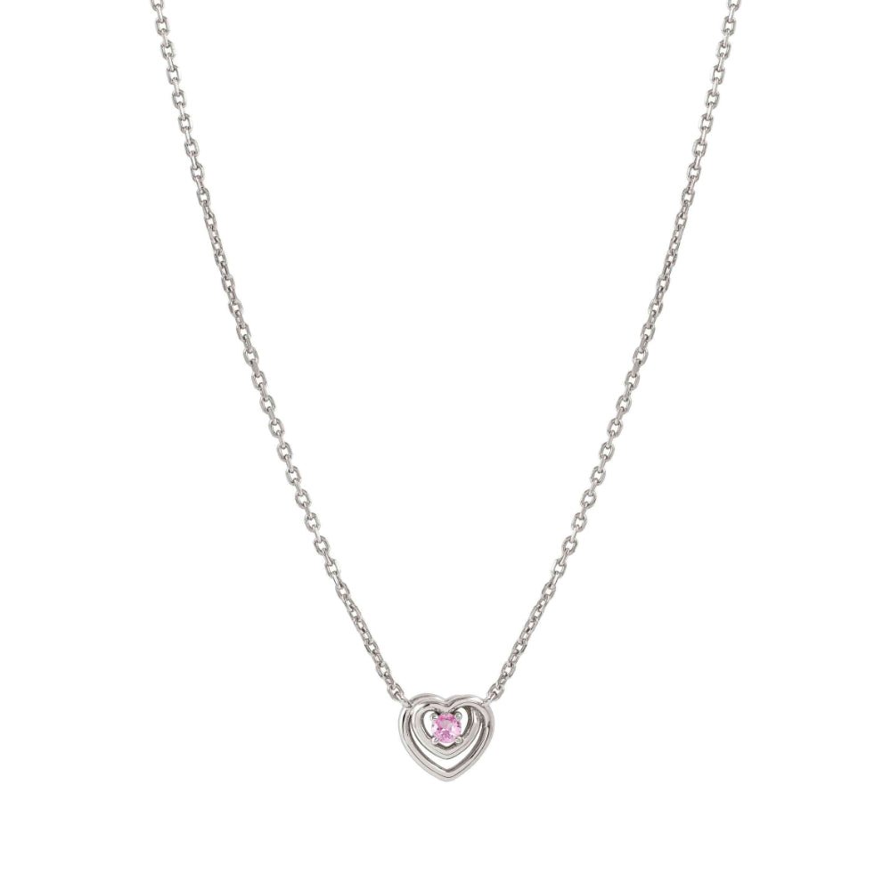 Nomination Silver and Pink Cosmiclove Heart Cubic Zirconia Necklace - MococoNomination241707/0028033497556875Necklaces