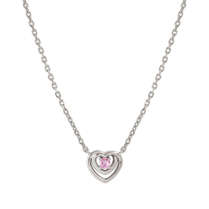 Nomination Silver and Pink Cosmiclove Heart Cubic Zirconia Necklace - MococoNomination241707/0028033497556875Necklaces