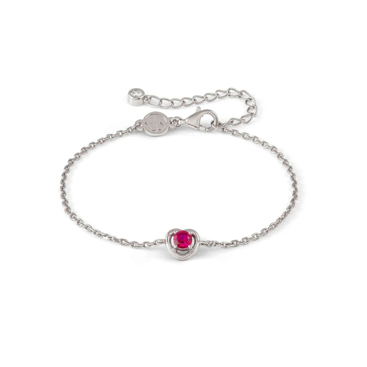 Nomination Silver and Red Cosmiclove Heart Cubic Zirconia Bracelet Image 1