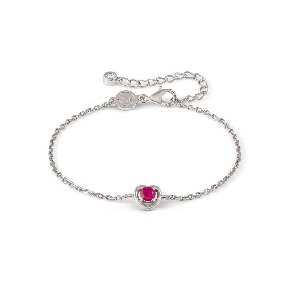 Nomination Silver and Red Cosmiclove Heart Cubic Zirconia Bracelet - MococoNomination241704/0068033497556806Bracelets