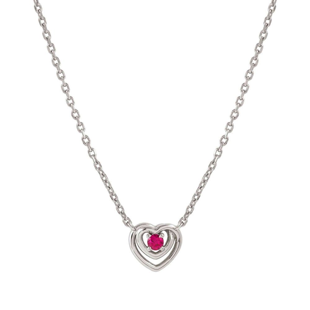 Nomination Silver and Red Cosmiclove Heart Cubic Zirconia Necklace - MococoNomination241707/0068033497556882Necklaces