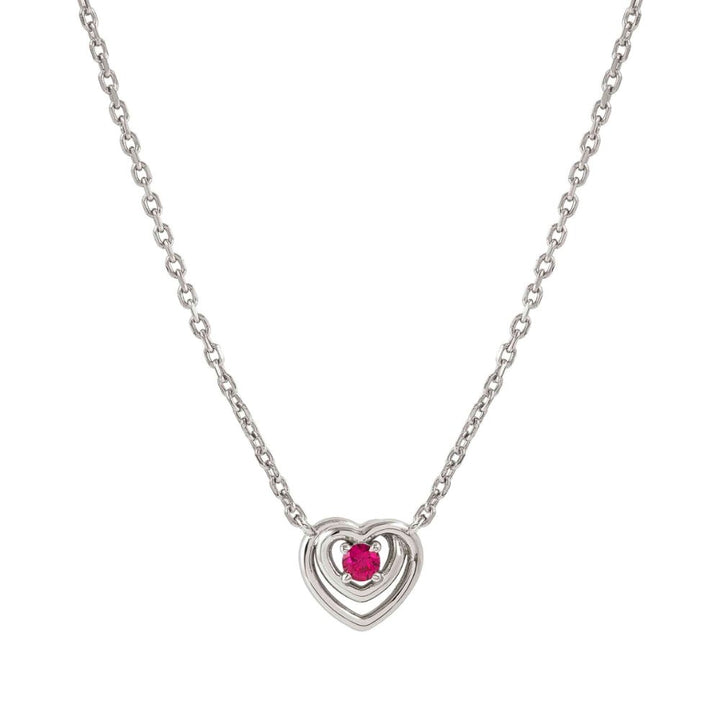Nomination Silver and Red Cosmiclove Heart Cubic Zirconia Necklace - MococoNomination241707/0068033497556882Necklaces