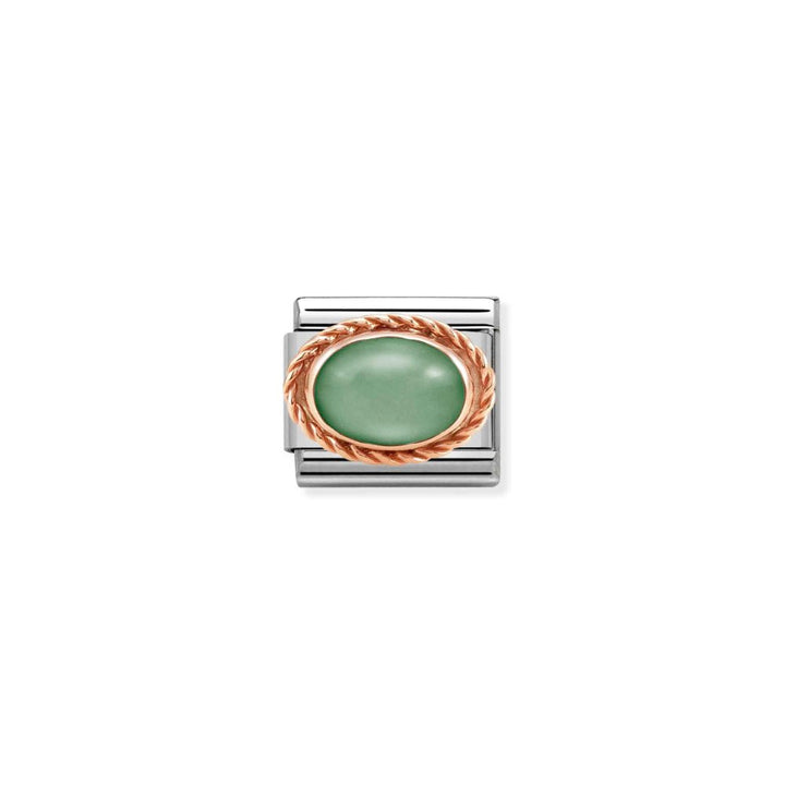 Nomination Silver and Rose Gold Composable Avventurina Stones Charm - MococoNomination430507/238033497496287Charms