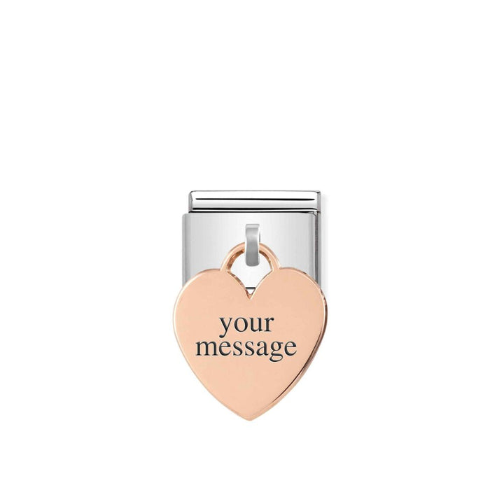 Nomination Silver and Rose Gold Composable Engravable Heart Pendant Charm - MococoNomination431801/028033497411402Charms