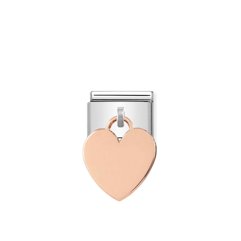 Nomination Silver and Rose Gold Composable Engravable Heart Pendant Charm - MococoNomination431801/028033497411402Charms