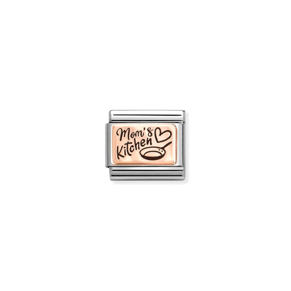 Nomination Silver and Rose Gold Composable Mom's Kitchen Pan Charm Link image