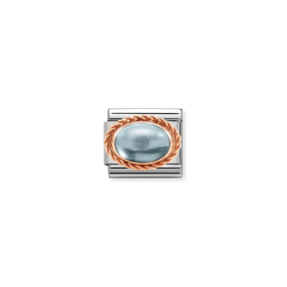 Nomination Silver and Rose Gold Composable Natural Topaz Stone Charm Link image