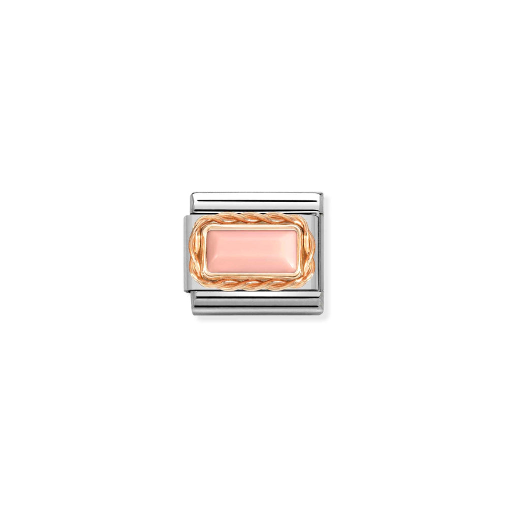 Nomination Silver and Rose Gold Composable Stainless Steel Coral Charm Link image