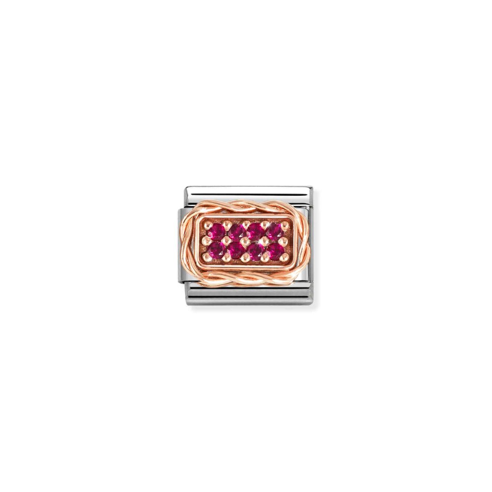 Nomination Silver and Rose Gold Composable Stainless Steel Pave Stones Charm - MococoNomination430318/028033497537355Charms