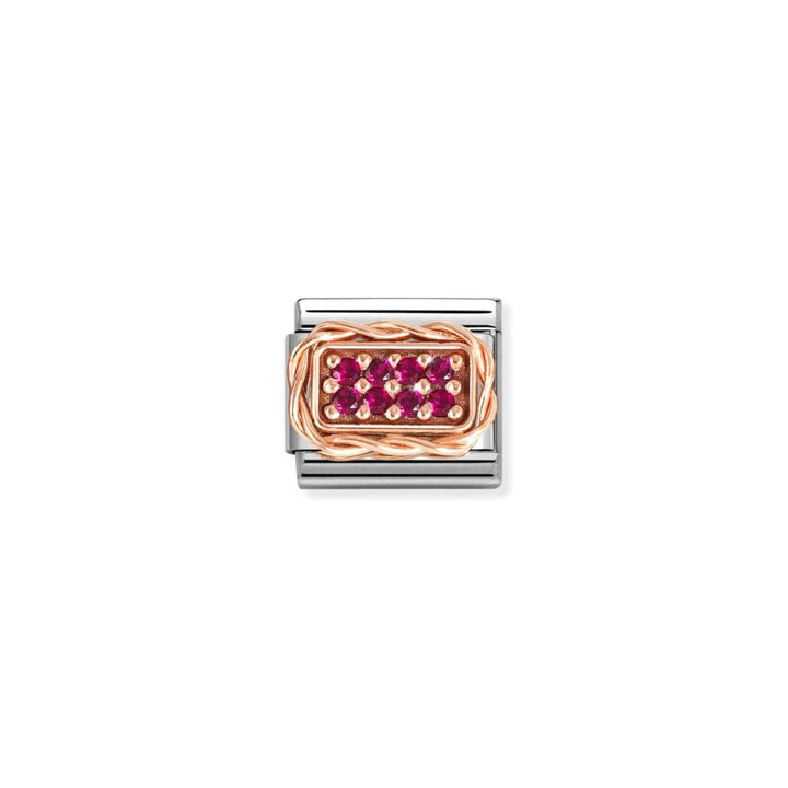 Nomination Silver and Rose Gold Composable Stainless Steel Pave Stones Charm - MococoNomination430318/028033497537355Charms