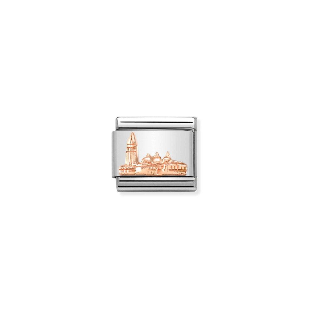 Nomination Silver and Rose Gold Composable Venice St Mark's Square Charm Link image