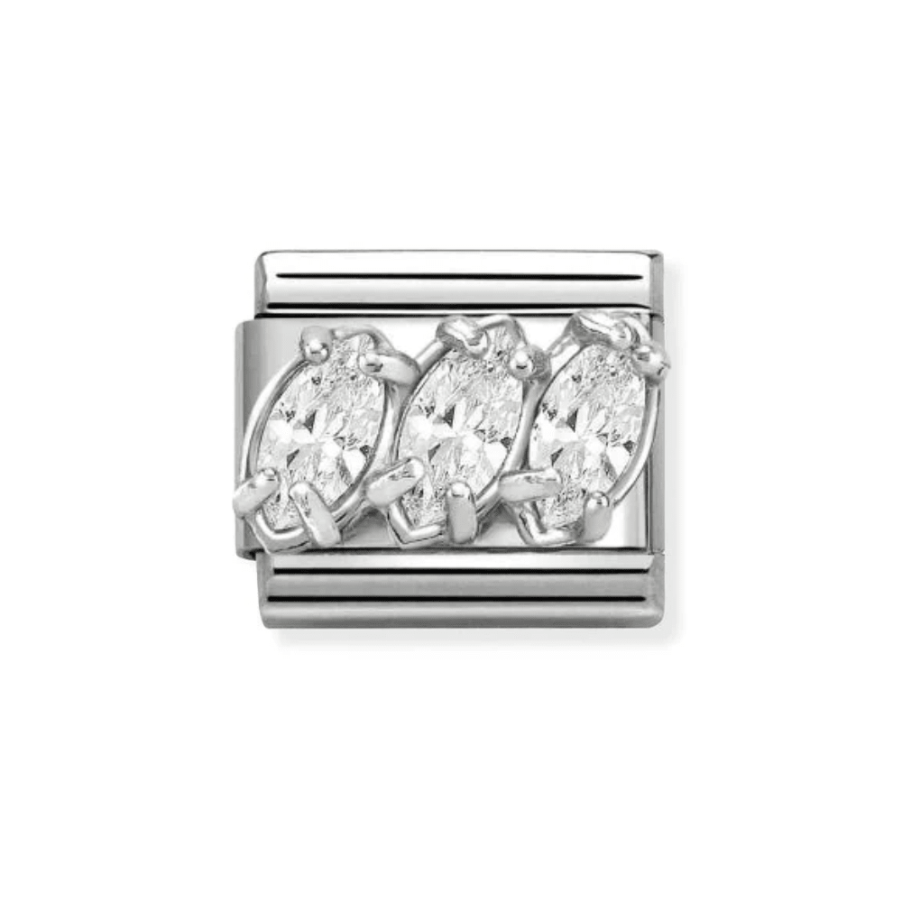 Nomination Silver and White Classic Love , CZ and Trilogy Charm - MococoNomination330329/058033497568830Charms