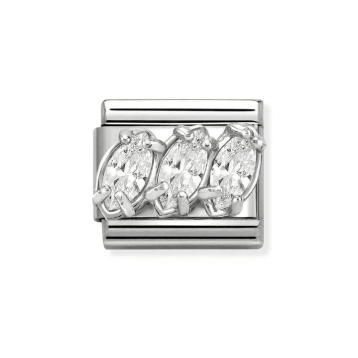 Nomination Silver and White Classic Love , CZ and Trilogy Charm - MococoNomination330329/058033497568830Charms