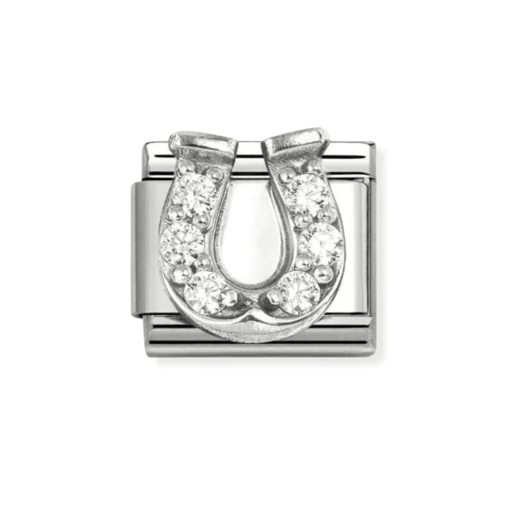 Nomination Silver and White Classic Love Symbols , Cubic Zirconia and Horseshoe Charm - MococoNomination330304/518033497568762Charms