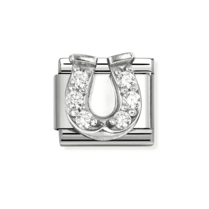 Nomination Silver and White Classic Love Symbols , Cubic Zirconia and Horseshoe Charm - MococoNomination330304/518033497568762Charms
