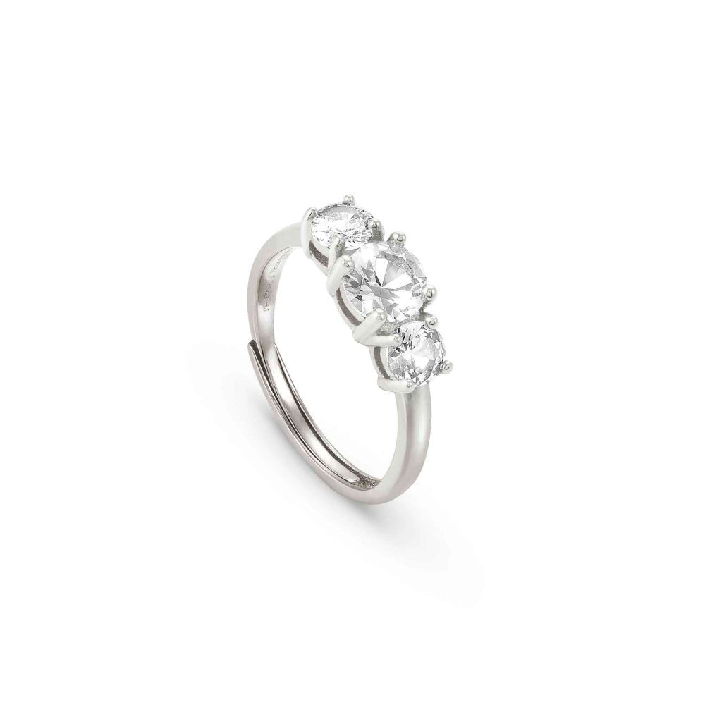 Nomination Silver and White Color Wave Cubic Zirconia Ring - MococoNomination149815/0018033497539434Rings