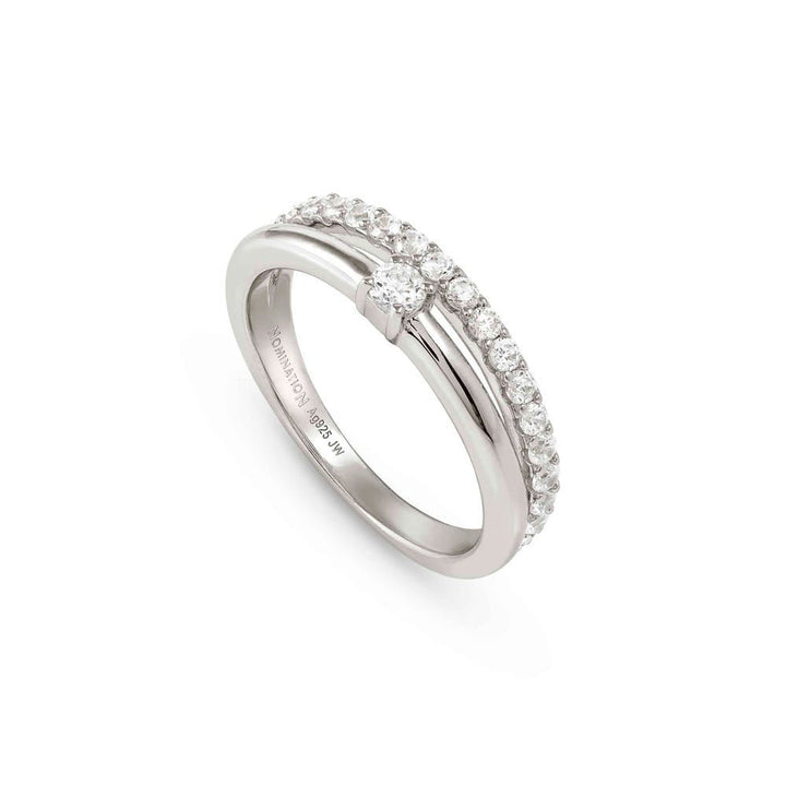 Nomination Silver and White Cosmiclove Cubic Zirconia Size 11 Ring - MococoNomination241702/001/0048033497556707Rings