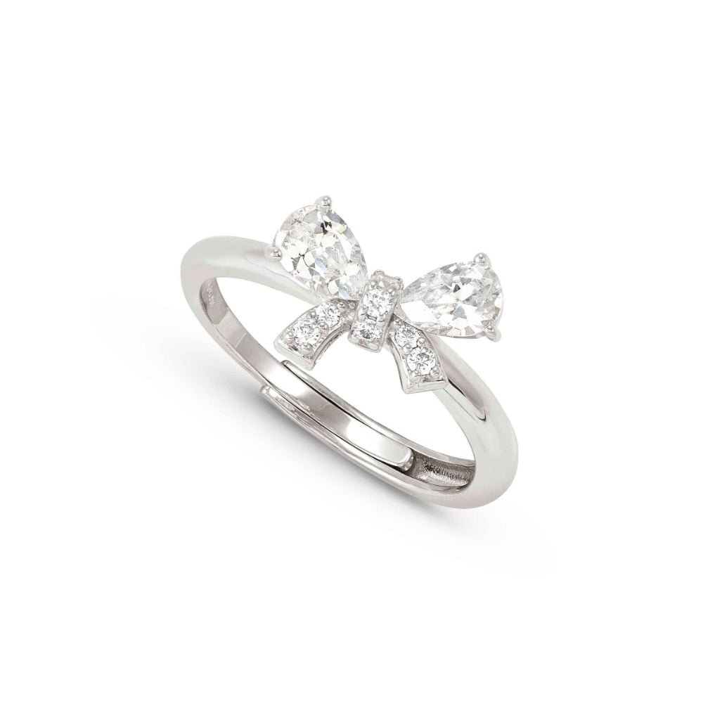 Nomination Silver and White Shine Me Up Cubic Zirconia Bow Ring - MococoNomination241900/0088033497563088Rings