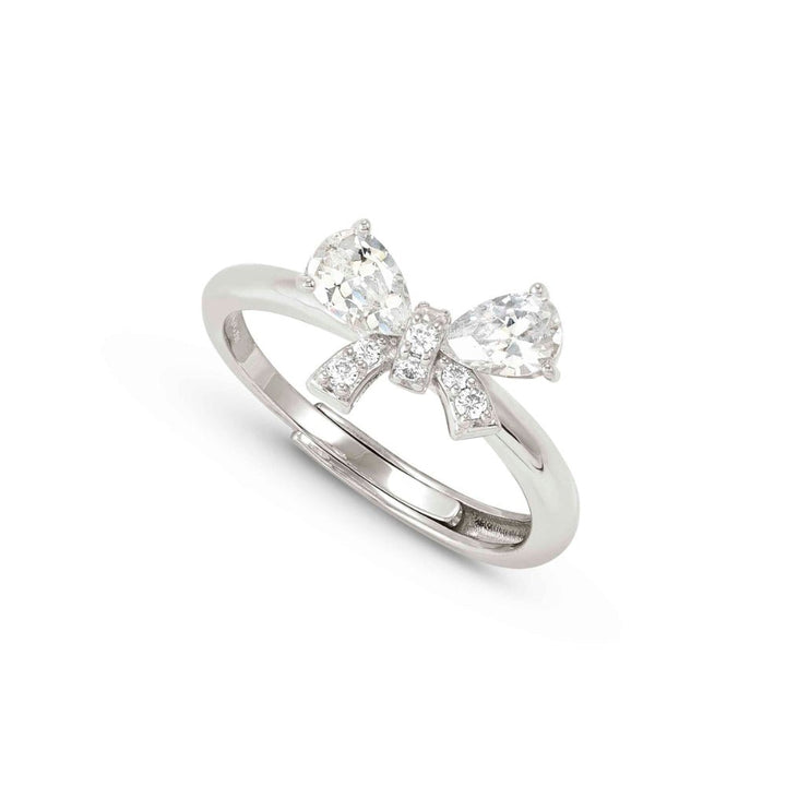 Nomination Silver and White Shine Me Up Cubic Zirconia Bow Ring - MococoNomination241900/0088033497563088Rings