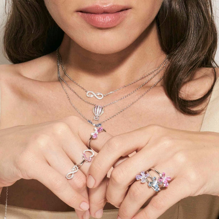 Nomination Silver and White Shine Me Up Cubic Zirconia Bow Ring - MococoNomination241900/0088033497563088Rings