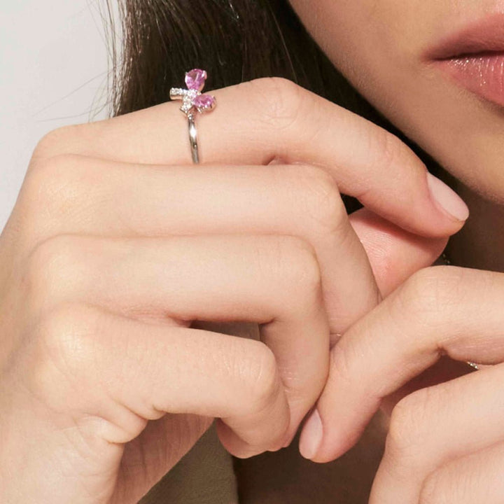 Nomination Silver and White Shine Me Up Cubic Zirconia Bow Ring - MococoNomination241900/0088033497563088Rings