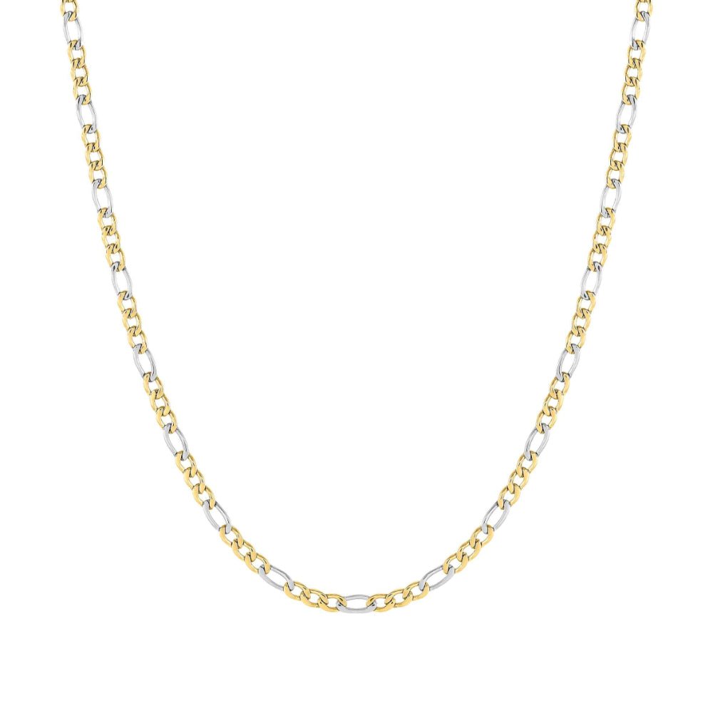 Nomination Silver and Yellow Gold B - Yond (Small Curb) Stainless Necklace - MococoNomination028939/0318033497529428Necklaces
