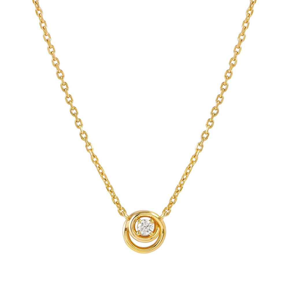 Nomination Silver and Yellow Gold Cosmiclove Cubic Zirconia Circle Necklace Image 1