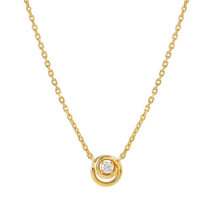 Nomination Silver and Yellow Gold Cosmiclove Cubic Zirconia Circle Necklace Image 1