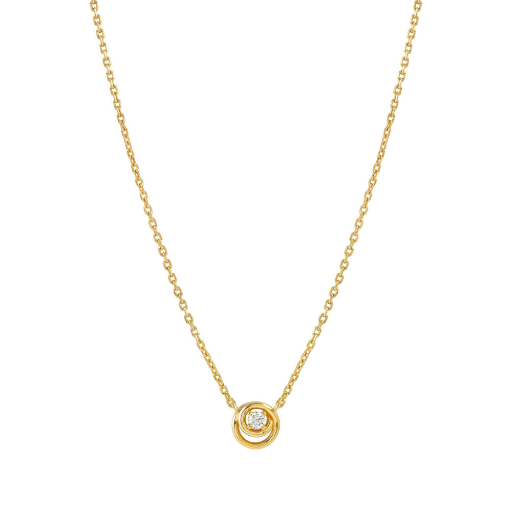 Nomination Silver and Yellow Gold Cosmiclove Cubic Zirconia Circle Necklace Image 3