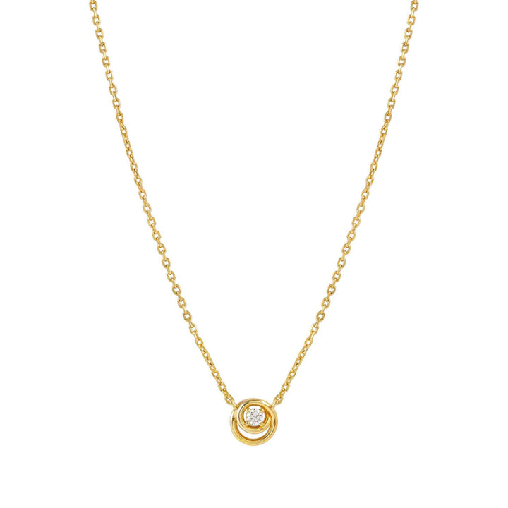 Nomination Silver and Yellow Gold Cosmiclove Cubic Zirconia Circle Necklace Image 3