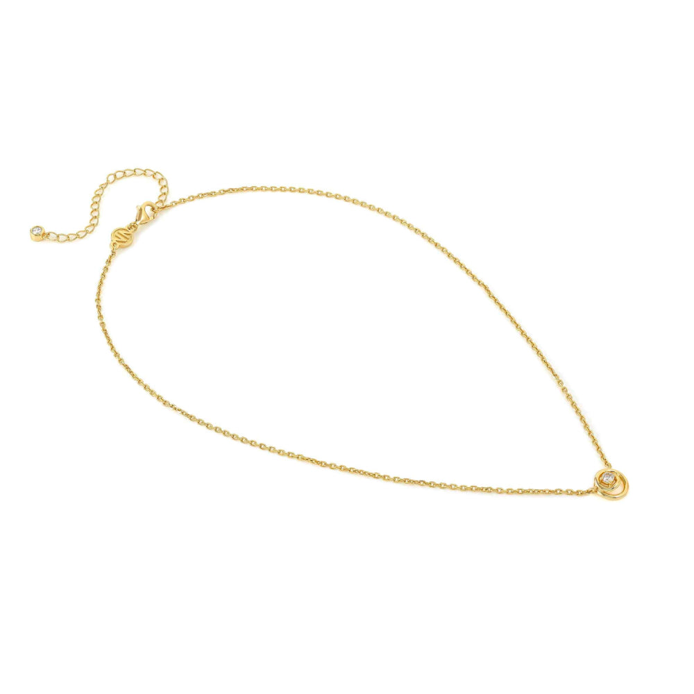 Nomination Silver and Yellow Gold Cosmiclove Cubic Zirconia Circle Necklace Image 4