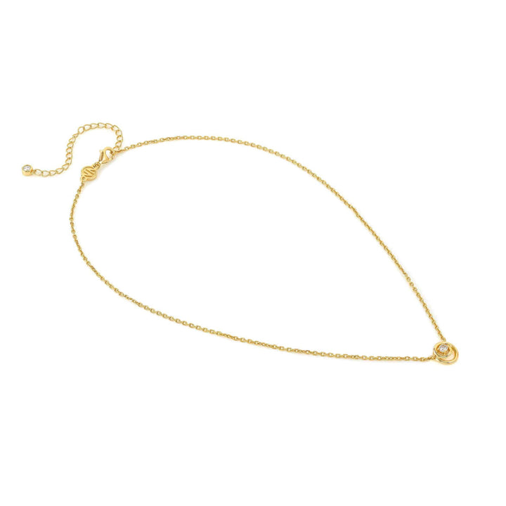 Nomination Silver and Yellow Gold Cosmiclove Cubic Zirconia Circle Necklace Image 4