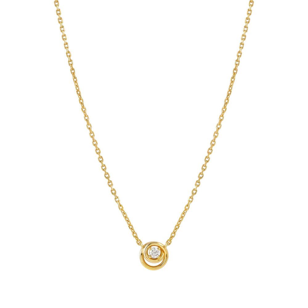 Nomination Silver and Yellow Gold Cosmiclove Cubic Zirconia Circle Necklace - MococoNomination241706/0548033497556868Necklaces