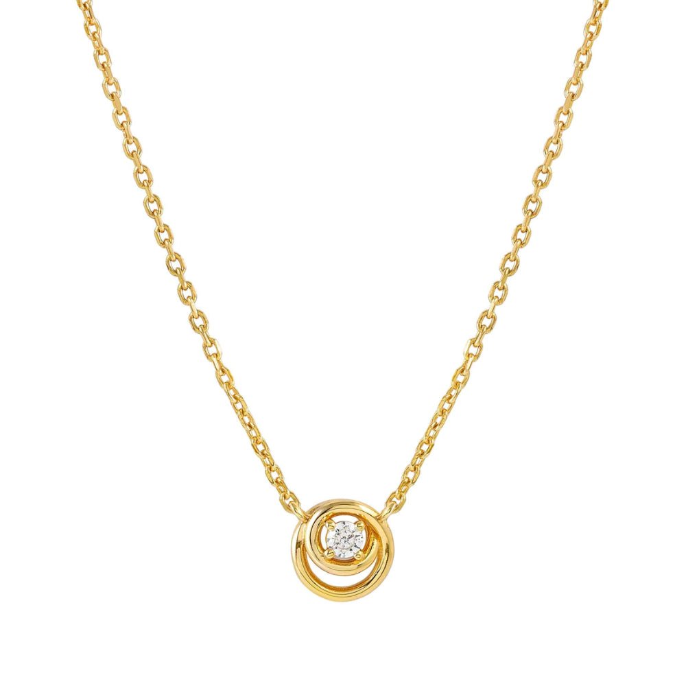 Nomination Silver and Yellow Gold Cosmiclove Cubic Zirconia Circle Necklace - MococoNomination241706/0548033497556868Necklaces