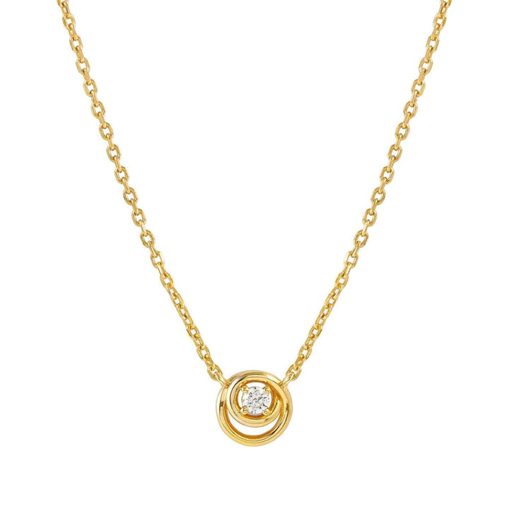 Nomination Silver and Yellow Gold Cosmiclove Cubic Zirconia Circle Necklace - MococoNomination241706/0548033497556868Necklaces