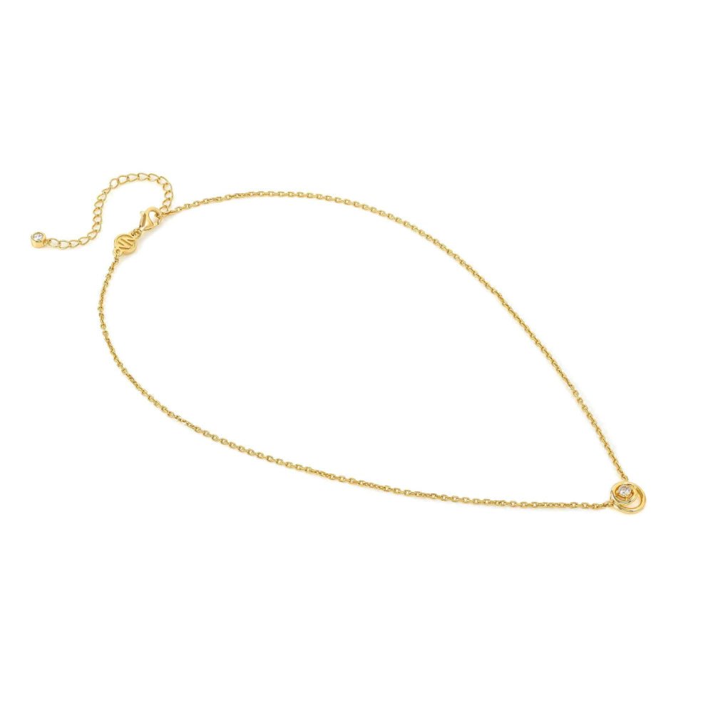 Nomination Silver and Yellow Gold Cosmiclove Cubic Zirconia Circle Necklace - MococoNomination241706/0548033497556868Necklaces