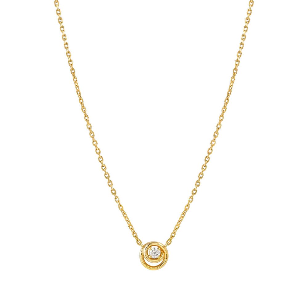 Nomination Silver and Yellow Gold Cosmiclove Cubic Zirconia Circle Necklace - MococoNomination241706/0548033497556868Necklaces