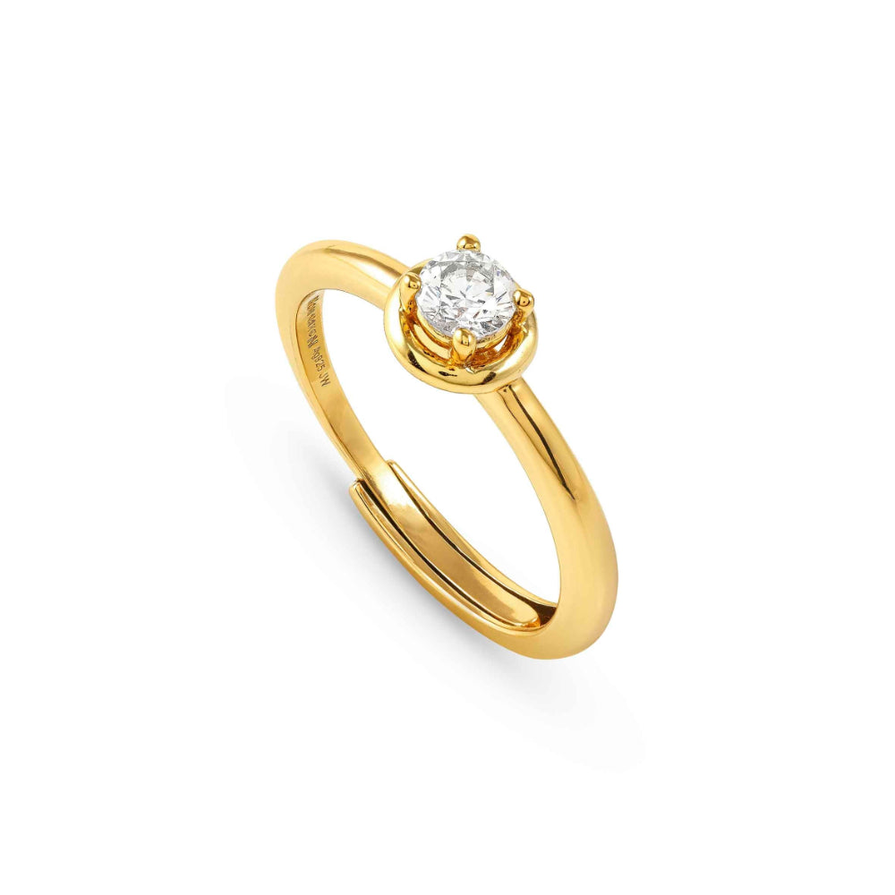 Nomination Silver and Yellow Gold Cosmiclove Cubic Zirconia Circle Ring Image 1