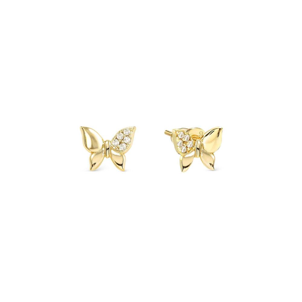 Nomination Silver and Yellow Gold Petit Sparkle Cubic Zirconia Butterfly Earrings - MococoNomination242304/0428033497572721Earrings