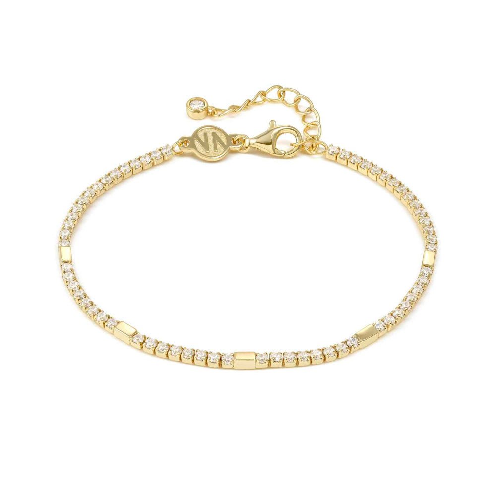 Nomination Silver and Yellow Gold Petit Sparkle Cubic Zirconia Tennis (Rich) Bracelet - MococoNomination242301/0128033497572424Bracelets