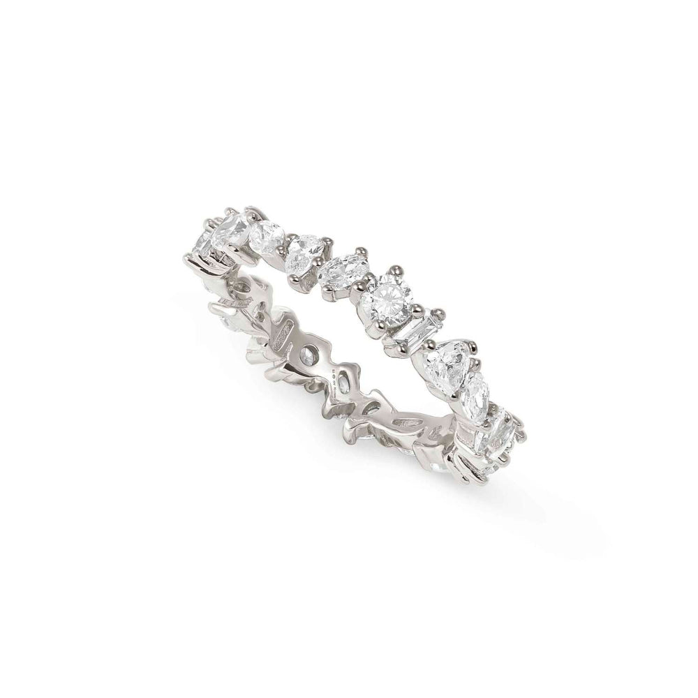 Nomination Silver Anello Colour Wave Ed Mini In Argento White Fin Cubic Zirconia Ring Image