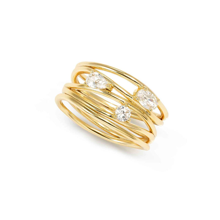 Nomination Silver Anello My Rebel Art Gold Cubic Zirconia Ring Image