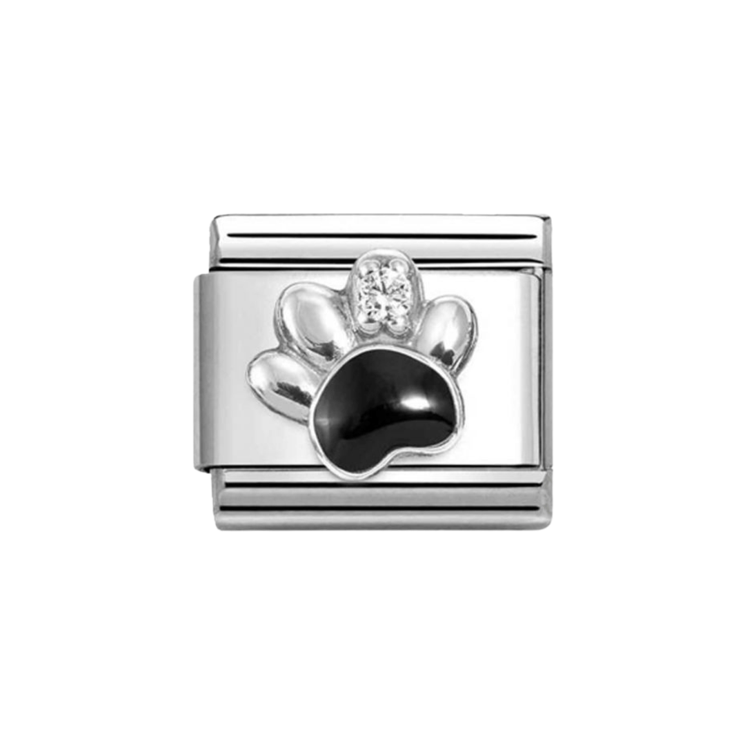 Nomination Silver Classic Black Paw Print CZ Charm - MococoNomination330321/128033497549976Charms and Links